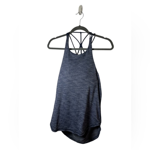 Lululemon Raise The Barre Tank Heathered Deep Navy Size 8 - Picture 2 of 8